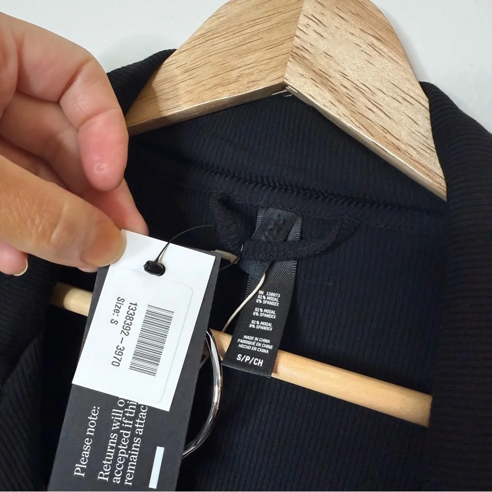 New SKIMS Soft Lounge Rib Sleep Set - Onyx black size small - Picture 11 of 14